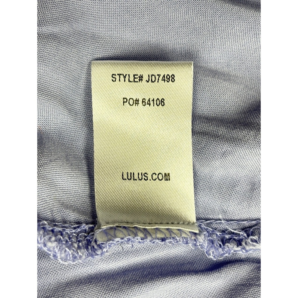 Lulus Blue Striped Cold Shoulder Ruffle Midi Dress JD7498 XXS Periwinkle White‎ - Picture 10 of 10